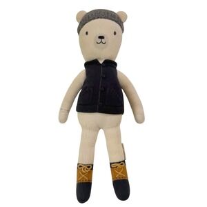 Cuddle + Kind Hudson the Polar Bear Large 20" Plush Doll Boy Hand Knit Excellent